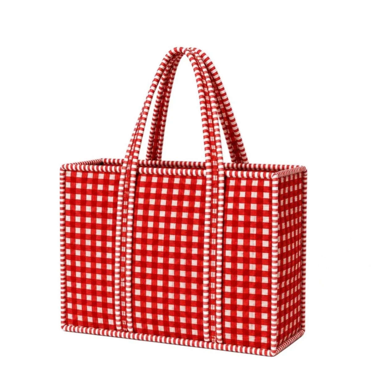 Large Cherry Gingham Tote